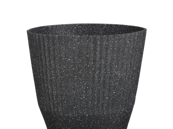 Terazzo γλάστρα από PVC σε μαύρη απόχρωση 37x37x33 εκ