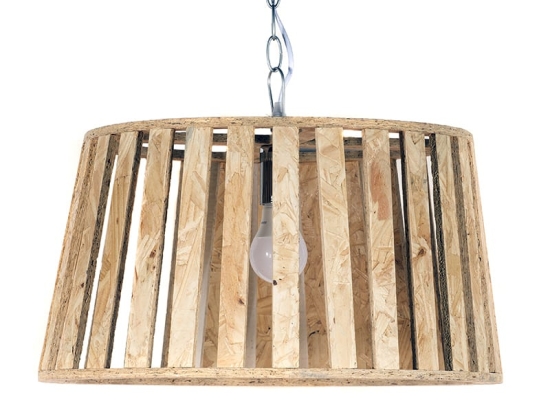 Cork ξύλινο φωτιστικό οροφής μονόφωτο 47x33 εκ