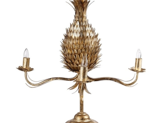 Pineapple επιτραπέζιο φωτιστικό σε χρυσή απόχρωση 61x65 εκ
