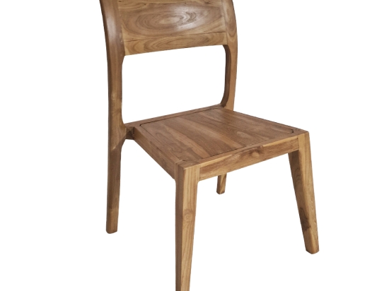 Munggur ξύλινη καρέκλα σε φυσική απόχρωση 46x45x80 εκ