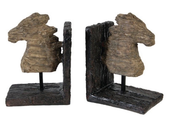 Διακοσμητικοί βιβλιοστάτες Horse Head σετ 2 τεμαχίων 20x11x30 εκ