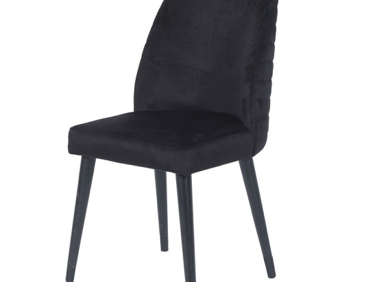 Tuktu καρέκλα βελούδινη μαύρη 49x55x90 εκ