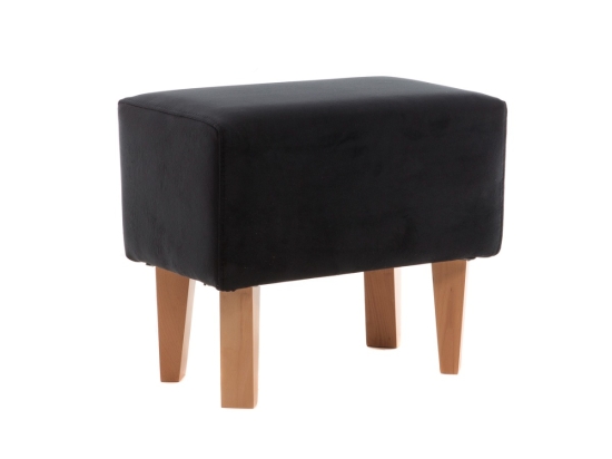 Zumrut ξύλινο σκαμπό σε μαύρο χρώμα 50x30x42 εκ