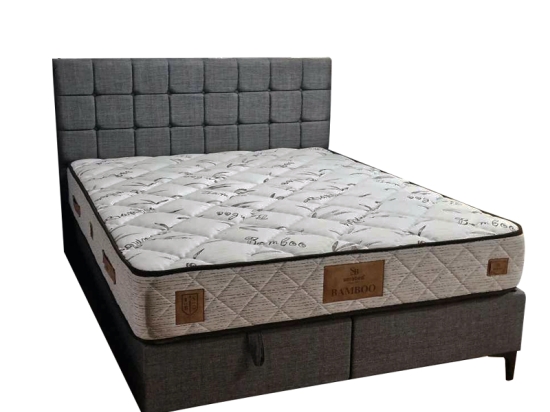 Comfort διπλό κρεβάτι σε γκρι χρώμα με αποθηκευτικό χώρο 160x200 εκ