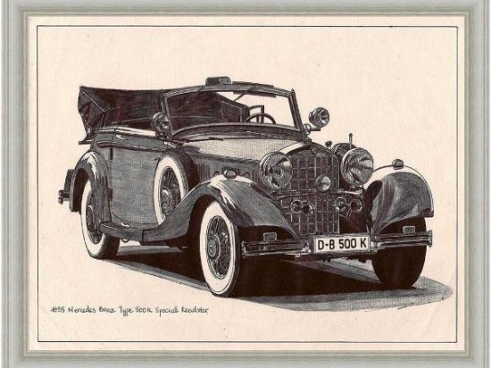 Χειροποίητος πίνακας Mercedes Special 500k
