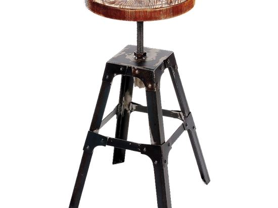 Clive Bistro industrial rusty μεταλλικό σκαμπό σε διάφορα χρώματα 37x75 εκ 