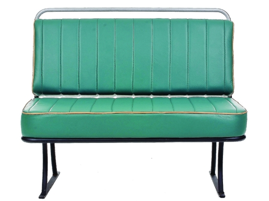 Bus Seat industrial μεταλλικός διθέσιος καναπές σε διάφορα χρώματα και υλικά 110x65x90 εκ