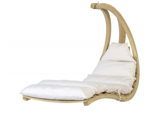 Swing Lounger αιώρα κάθισμα κούνια με εκρού μαξιλάρι 75x114x157 εκ