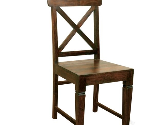 Kika καρέκλα από ξύλο sheesham σε καρυδί απόχρωση 46x50x94 εκ