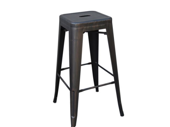 Relix σκαμπό bar μεταλλικό antique black