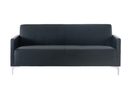 Style διθέσιος καναπές με μαύρη δερματίνη 112x71x72 εκ