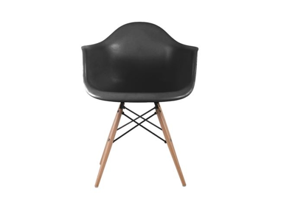 Alea wood πολυθρόνα pp μαύρο 62x58x81 εκ