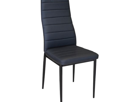 Jetta καρέκλα pvc μαύρο με βαφή μαύρη