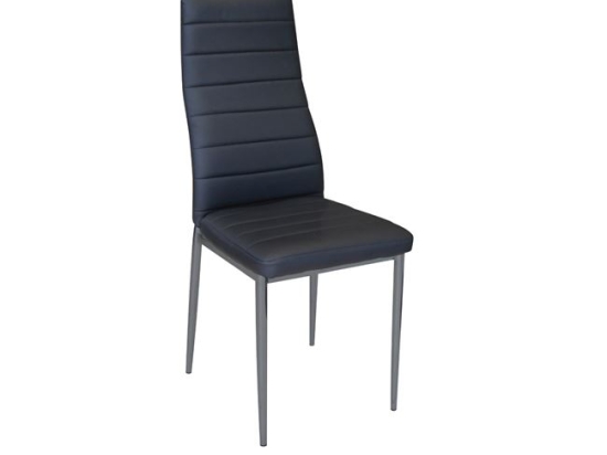 Jetta καρέκλα pvc μαύρο με βαφή γκρι