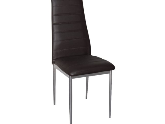 Jetta καρέκλα pvc σκούρο καφέ με βαφή γκρι