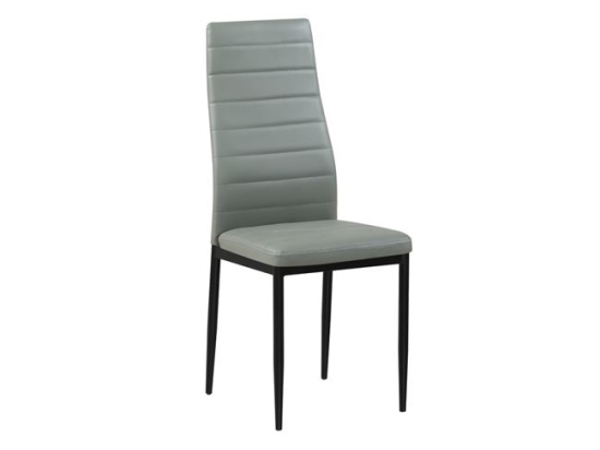 Jetta καρέκλα pvc γκρι με βαφή μαύρη 40x50x95 εκ