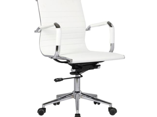 Bf3301 πολυθρόνα με χαμηλή πλάτη λευκή 55x60x91/101 εκ