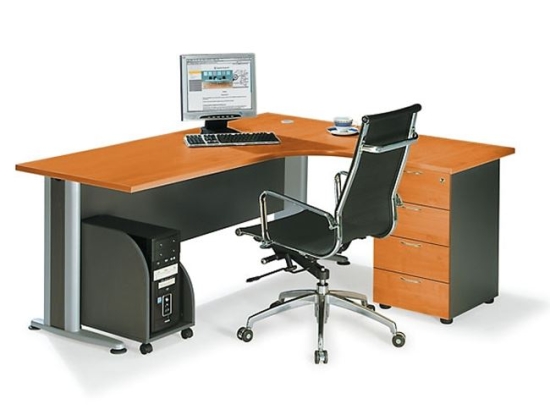 Γραφείο superior compact σκούρο γκρι και κερασί 180x70 και 150x60 εκ