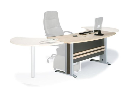 Executive γραφείο σκούρο πράσινο και οξυά 180x80 εκ