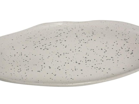 Οβάλ πιατέλα arctic white λευκή σετ των δύο τεμαχίων 38x22 εκ