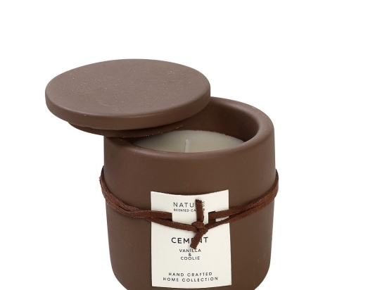 Homemade Spa κεραμικό αρωματικό κερί σε καφέ χρώμα με 17 ώρες καύσης σετ έξι τεμαχίων 9x10 εκ