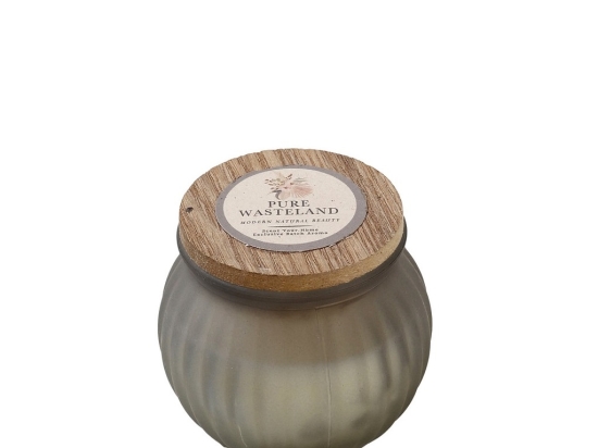 Vanilla &amp; Cookie κεραμικό αρωματικό κερί σε γκρι χρώμα με 9 ώρες καύσης σετ δώδεκα τεμαχίων 6x5.5 εκ
