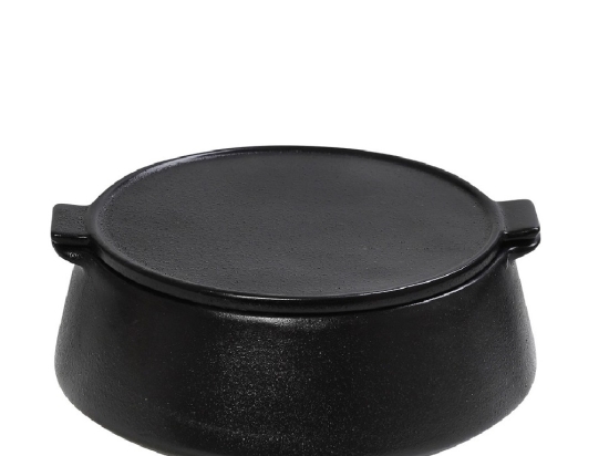 Mianmar μπωλ με καπάκι μαύρο 15.5x13.2x8 εκ