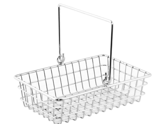 Καλαθάκι τύπου supermarket από χρώμιο 19x13x5 εκ