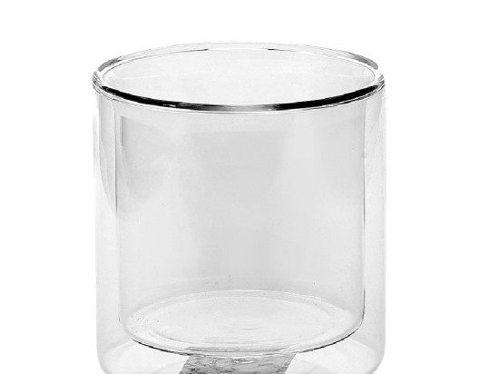 Borosilicate γυάλινο ποτήρι διπλότοιχο σετ  δύο τεμαχίων 9 εκ