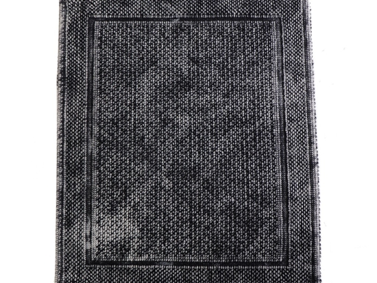 Stonewash ανθρακί βαμβακερό χαλί 120x180 εκ