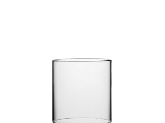 Borosilicate γυάλινο διάφανο χαμηλό ποτήρι σετ τεσσάρων τεμαχίων 8x9 εκ 360ml
