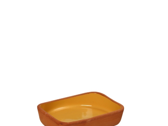 Terracotta Yellow πυρίμαχο ορθογώνιο μπωλ σετ των δώδεκα 16.5x12x4.5 εκ