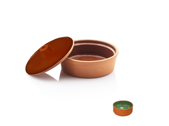 Πυρίμαχο σκεύος Terracotta Green σκεπαστό σετ των δώδεκα τεμαχίων 15x6 εκ