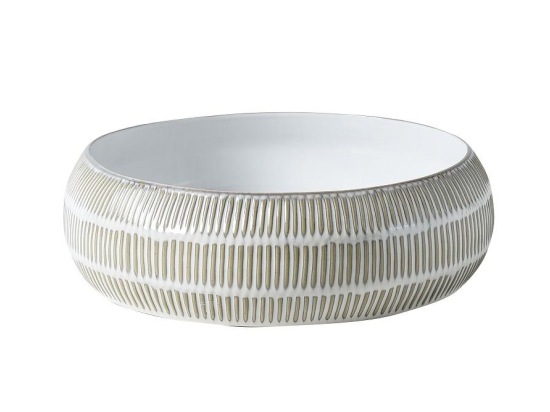 Πορσελάνινο boho μπωλ σε λαδί χρώμα 32x10 εκ