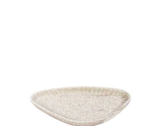Gobi White Sand χειροποίητο πορσελάνινο πιατάκι τριγωνικό λευκό ματ σετ έξι τεμαχίων 15x8.5x2 εκ