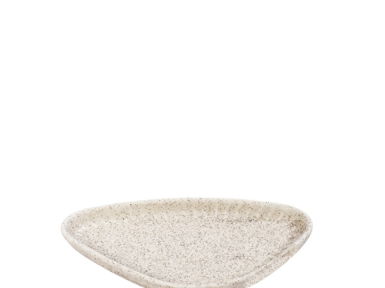 Gobi White Sand χειροποίητο πορσελάνινο πιατάκι τριγωνικό λευκό ματ σετ έξι τεμαχίων 17.5x9.5x2.3 εκ