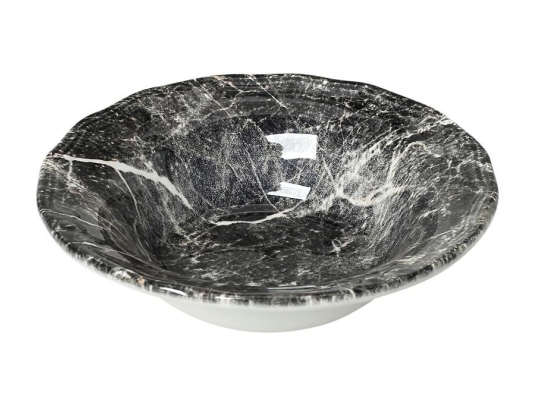 Marble μπωλ φαγητού σε μαύρο χρώμα σετ των έξι τεμαχίων 15x4 εκ