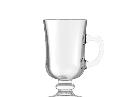 Bill Coffee γυάλινο διάφανο φλυτζάνι για καφέ με χερούλι σετ έξι τεμαχίων 8x11 εκ 120ml