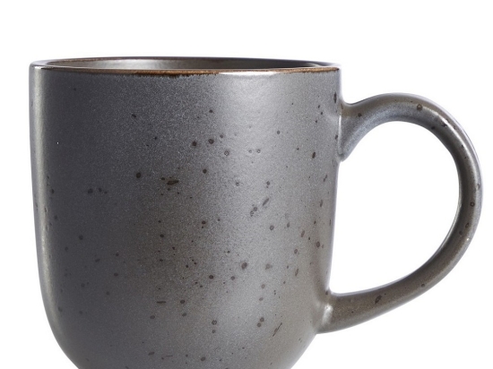 Day Reactive Glaze κεραμική κούπα σε γκρι απόχρωση σετ δώδεκα τεμαχίων 13x9x10 εκ