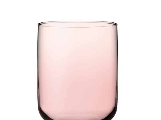 Iconic Tumbler γυάλινο ποτήρι ροζ νερού ή ουίσκι σετ των έξι 7x9 εκ