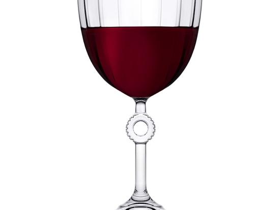 Amore Wine ποτήρι κολωνάτο διάφανο σετ δύο τεμαχίων 8.8x16.8 εκ