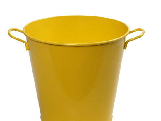 Μεταλλική σαμπανιέρα σε κίτρινο χρώμα 32x25x23 εκ