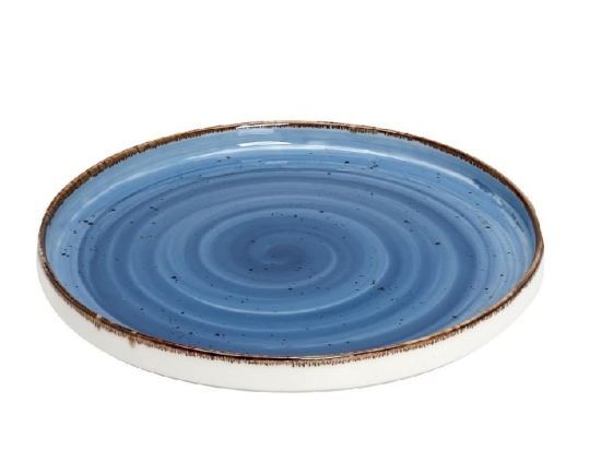 Terra Blue πιάτο ρηχό φαγητού μπλε σετ έξι τεμαχίων 26 εκ