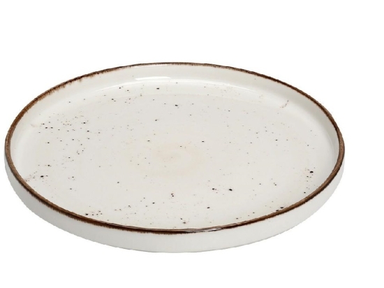 Terra Cream πιάτο ρηχό φαγητού μπεζ απόχρωσης σετ έξι τεμαχίων 26 εκ