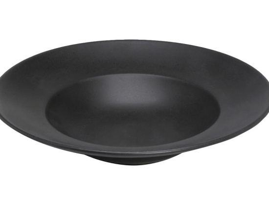 Terra matt black πορσελάνινο πιάτο για spaghetti σετ των έξι τεμαχίων 27 εκ