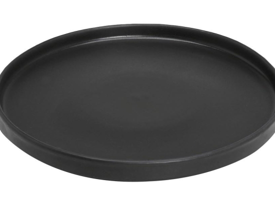Terra Matt Black πορσελάνινο ρηχό πιάτο φαγητού step σε μαύρο χρώμα σετ των έξι τεμαχίων 21 εκ