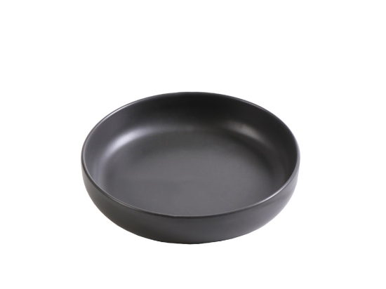 Terra Matt Black πιάτο μαύρο ματ βαθύ σετ έξι τεμάχια 20x4.5 εκ