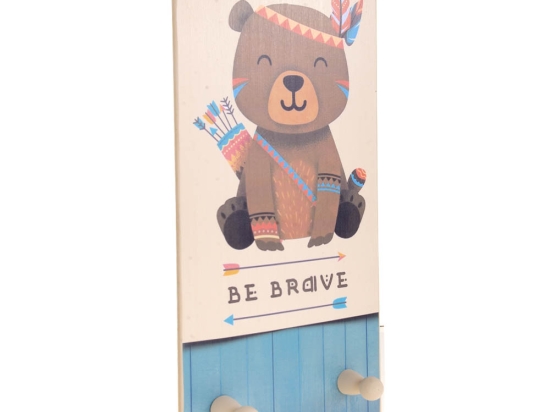 Be Brave παιδική χειροποίητη ξύλινη κρεμάστρα 20x40 εκ