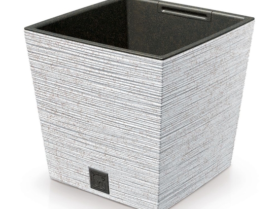 Furu Eco Wood λευκό κασπώ τετράγωνο από ανακυκλωμένα υλικά 30x30x29 εκ