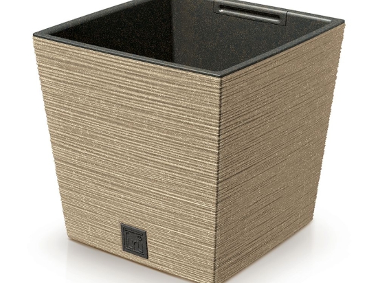 Furu Eco Wood κρεμ κασπώ τετράγωνο από ανακυκλωμένα υλικά 24x24x24 εκ